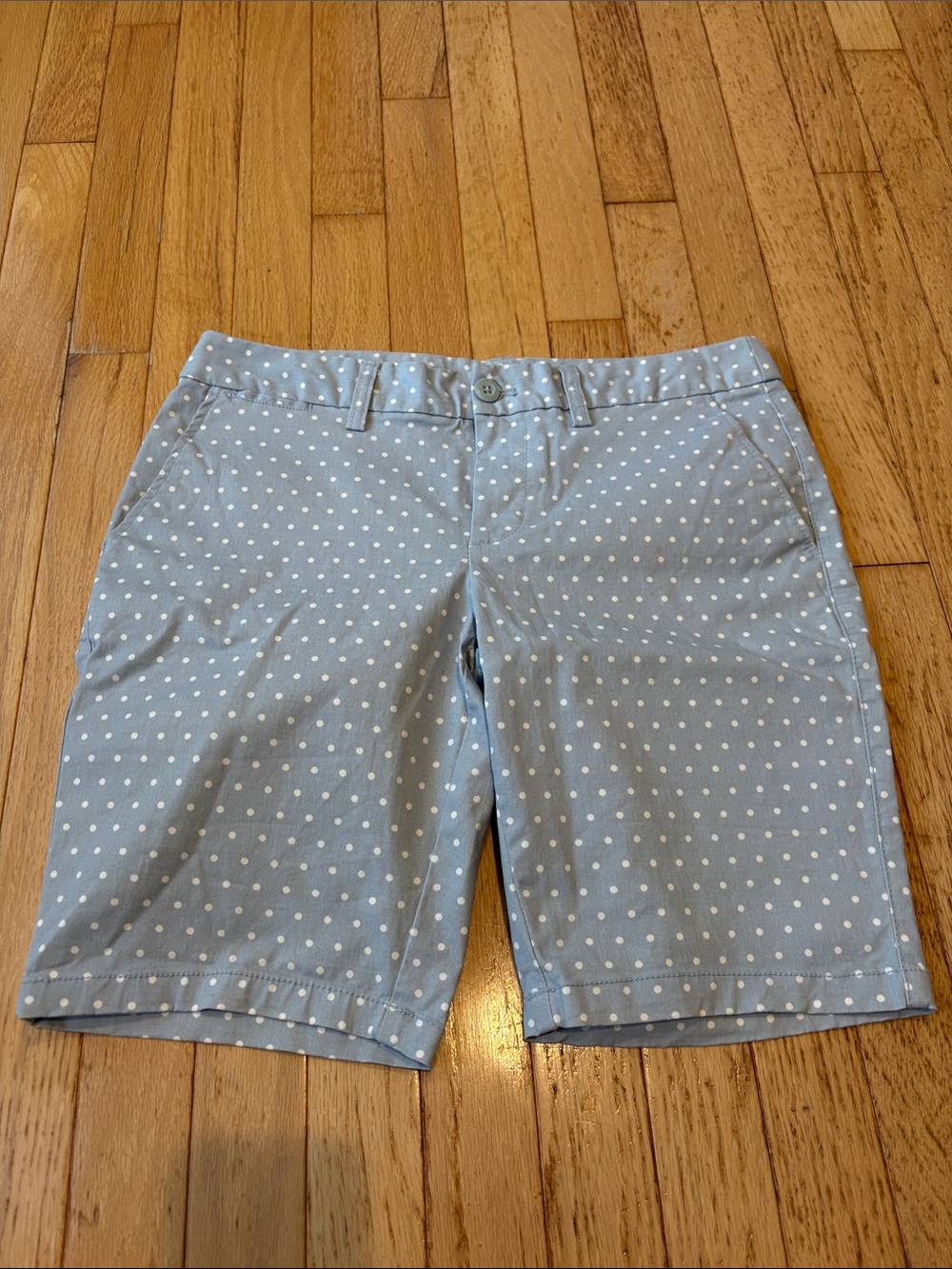 GAP Light Blue Polka Dot Bermuda Shorts